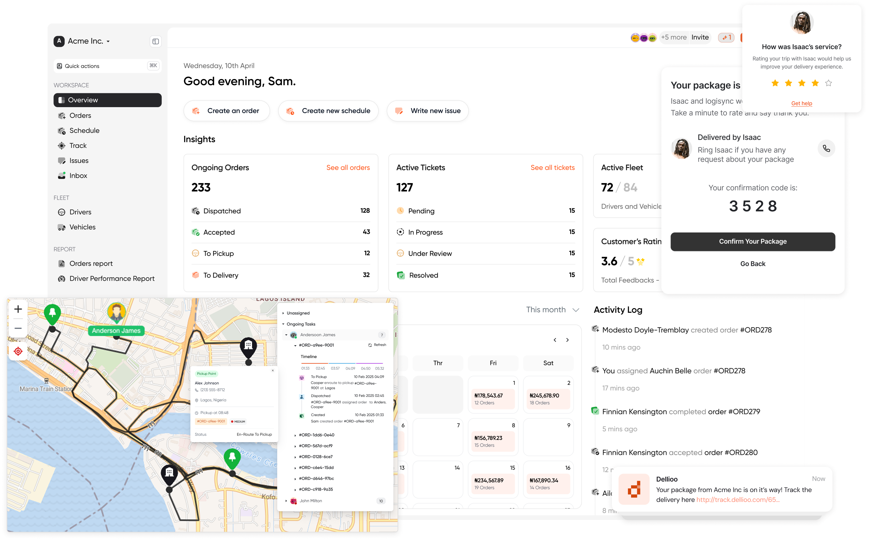 Dashboard Overview Mockup