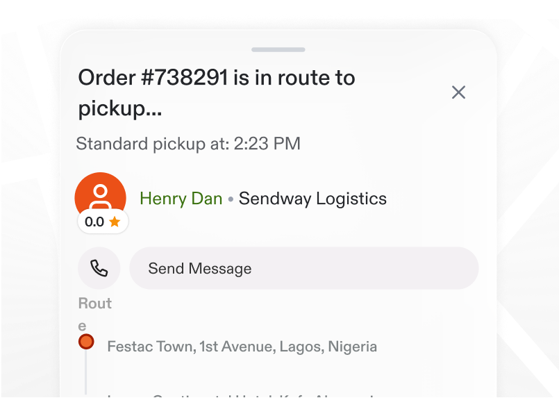 Let customers track their order in real time